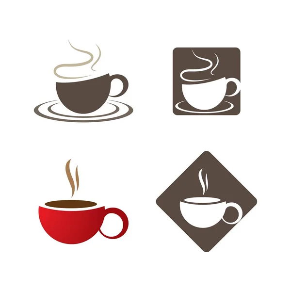 Copo Café Logotipo Imagens Ilustração Design —  Vetores de Stock