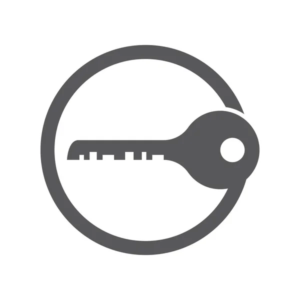 Haus Schlüssel Logo Design Illustration — Stockvektor