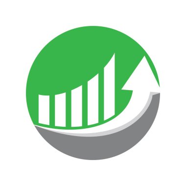 İş finans logosu tasarımı illüstrasyonu