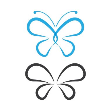 Güzellik kelebeği logo resimleri çizim tasarımı