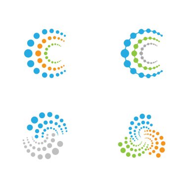 Molekül logo şablonu vektör resimleme tasarımı