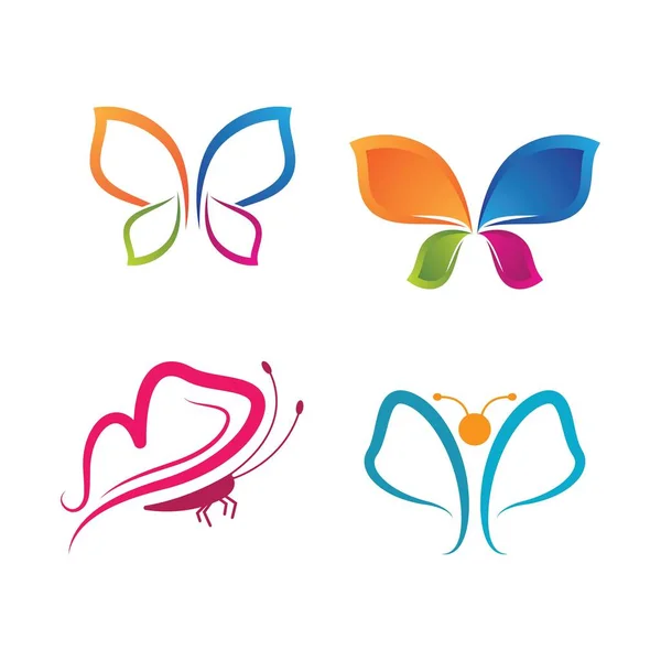 Иллюстрационный Дизайн Логотипа Beauty Butterfly — стоковый вектор