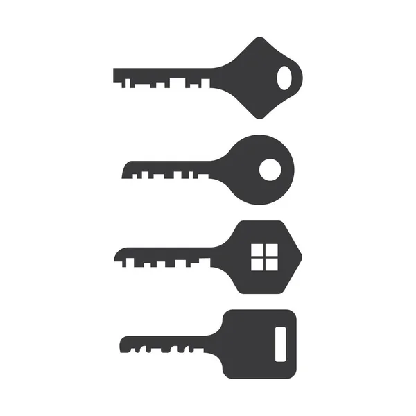 Ilustração Chave Projeto Logotipo Casa —  Vetores de Stock