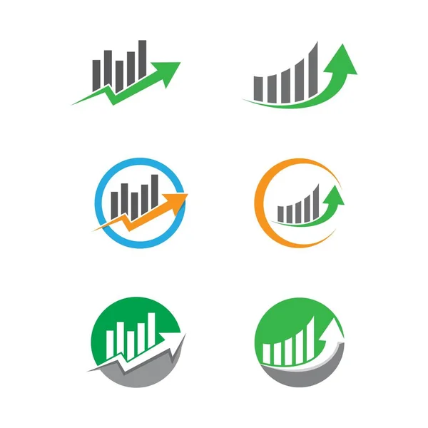 İş finans logosu tasarımı illüstrasyonu