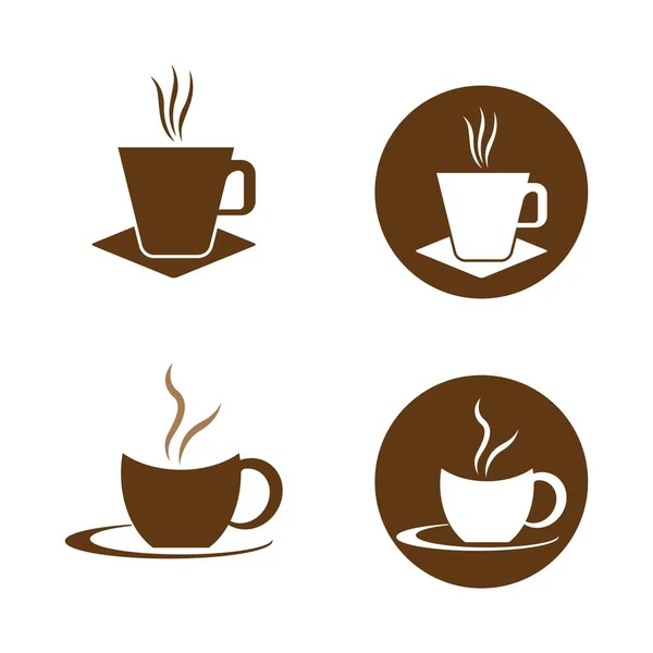 Filiżanka Kawy Logo Zdjęcia Projekt Ilustracji — Wektor stockowy