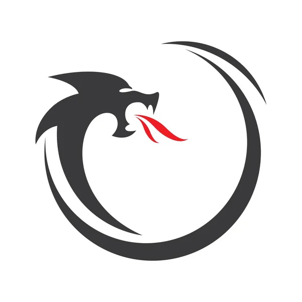 Дизайн Ілюстрації Логотипу Голови Дракона — стоковий вектор
