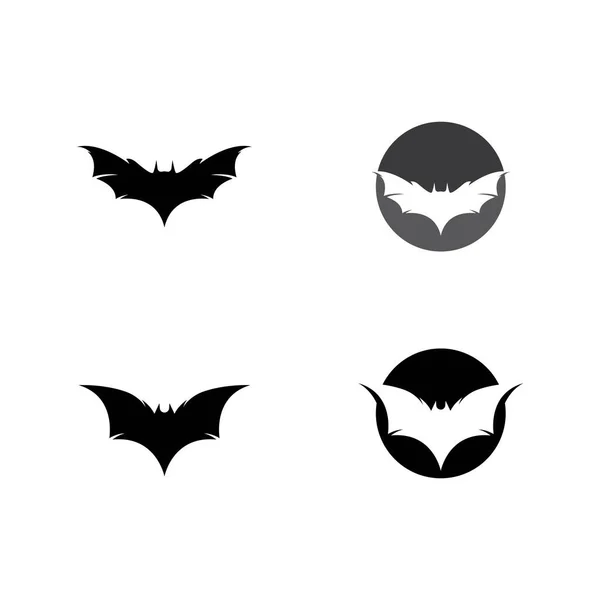 Bat Logo Template Vector Icon Illustration Design — Stock Vector