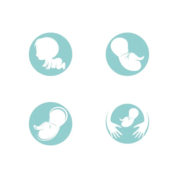 Baby Logo Vector Pictogram Illustratie — Stockvector