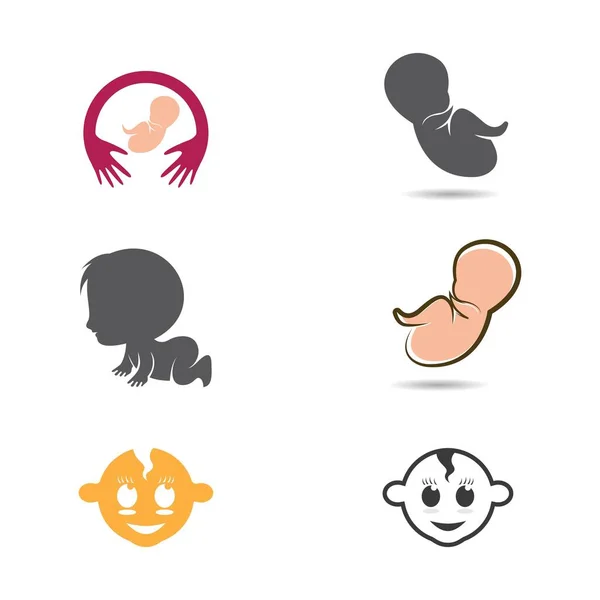 Baby Logo Vector Pictogram Illustratie — Stockvector