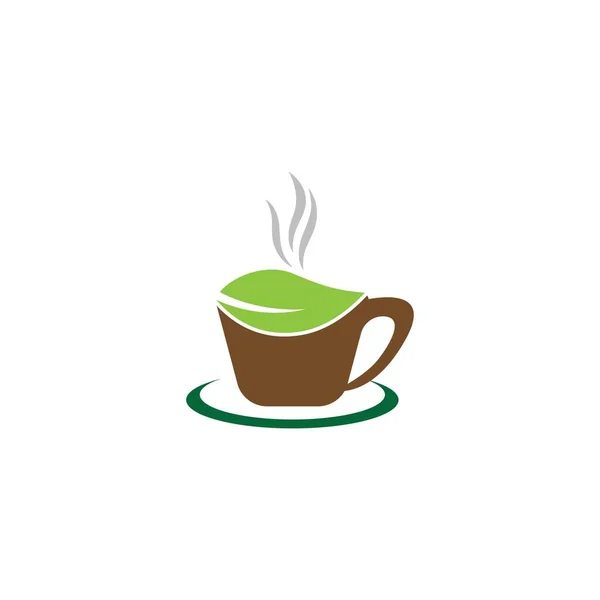 Teetasse Logo Vorlage Vektor Symbol Illustration Design — Stockvektor