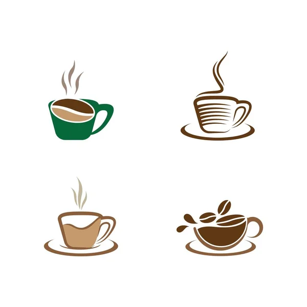 Kaffeetasse Logo Template Vektor Icon Design — Stockvektor