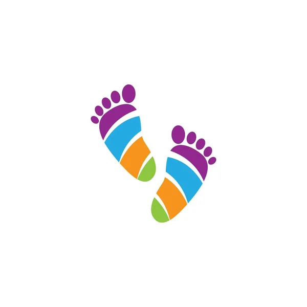 Foot Therapist Logo Vector Icon Illustration — Stock Vector