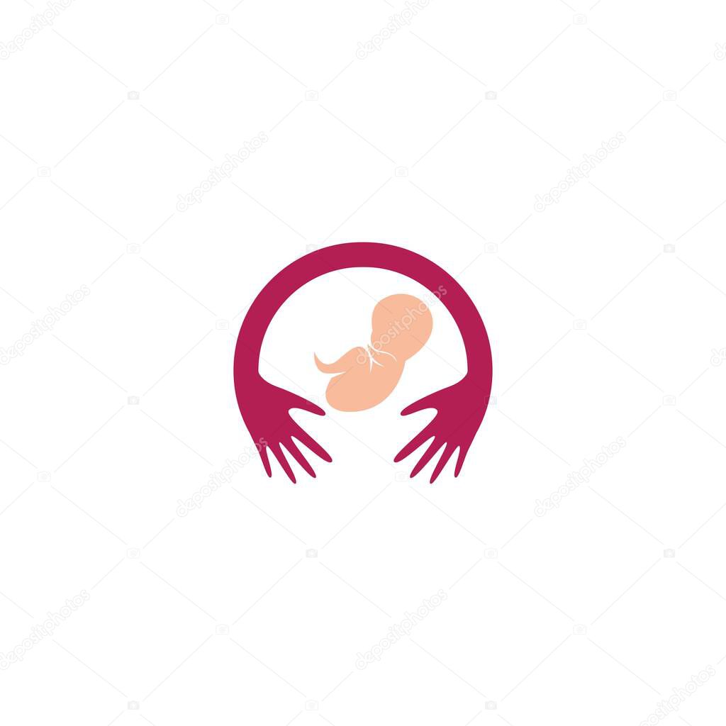 Baby logo vector icon illustration