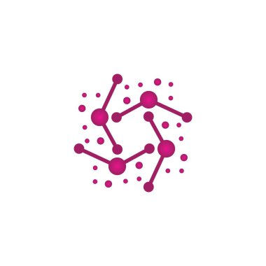 Molekül vektör resimleme tasarımı