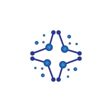 Molekül vektör resimleme tasarımı