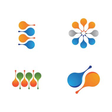 Molekül logo şablonu vektör resimleme tasarımı