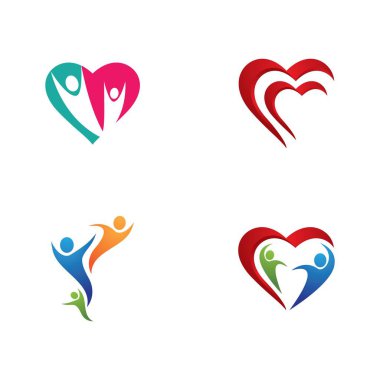 Evlat edinme ve toplumsal bakım logosu vektör resmetme tasarımı