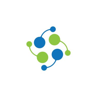 Molekül logo şablonu vektör resimleme tasarımı