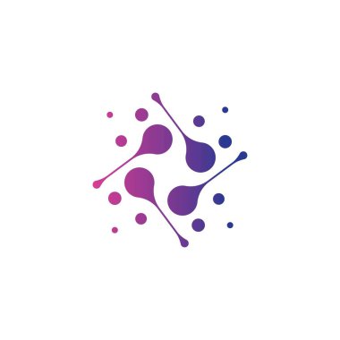 Molekül logo şablonu vektör resimleme tasarımı