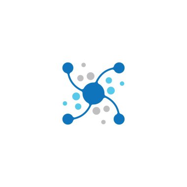 Molekül logo şablonu vektör resimleme tasarımı