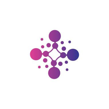 Molekül logo şablonu vektör resimleme tasarımı