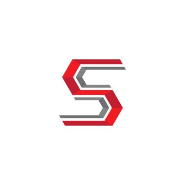 S harfi logo vektör illüstrasyon tasarımı