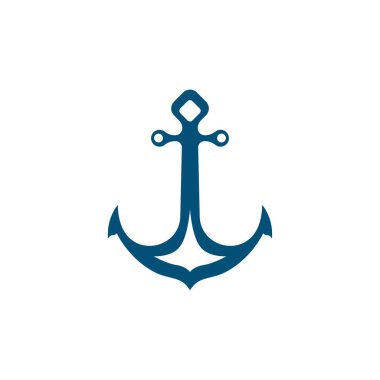 Anchor logo şablon vektör resmetme tasarımı
