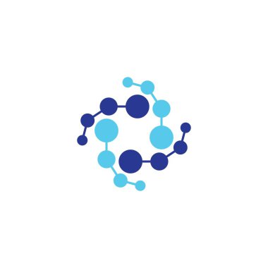 Molekül logo şablonu vektör resimleme tasarımı