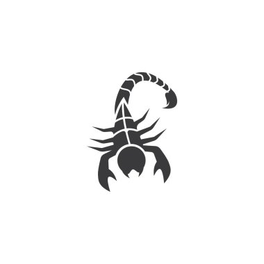 Scorpion logo şablonu vektör çizimi