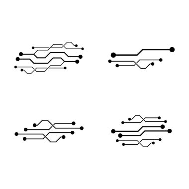 Teknoloji logosu vektör ikonu çizimi tasarımı