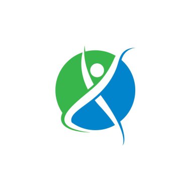 Sağlıklı Yaşam Logosu vektör ikonu çizimi tasarımı