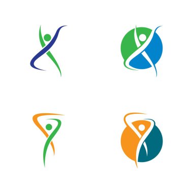 Wellness logo şablon vektör resimleme