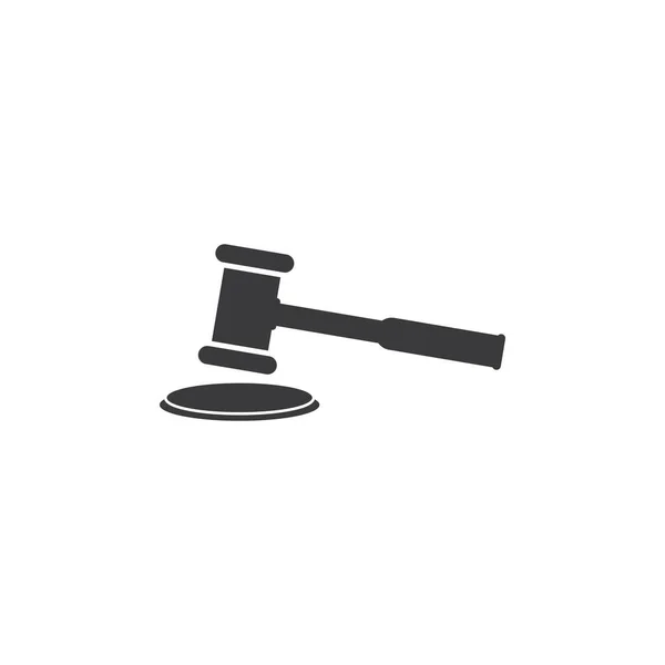 Logo Del Juez Vector Icono — Vector de stock