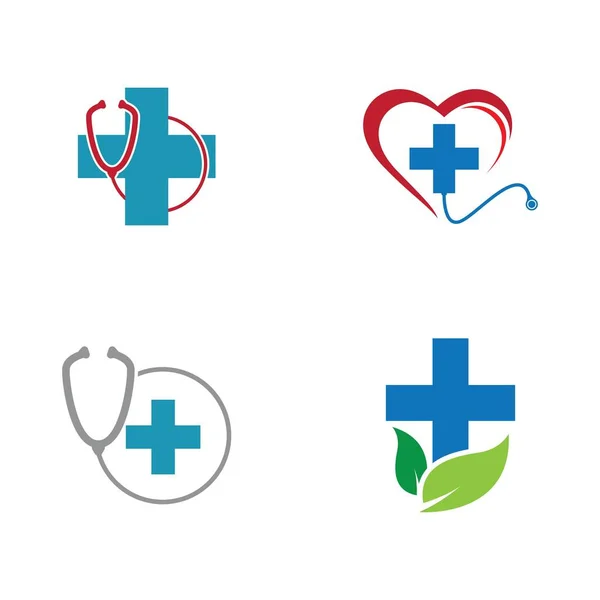 Modelo Logotipo Médico Ícone Vetor Ilustração Design — Vetor de Stock