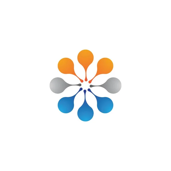 Modèle Logo Molécule Vectoriel Icône Illustration Design — Image vectorielle
