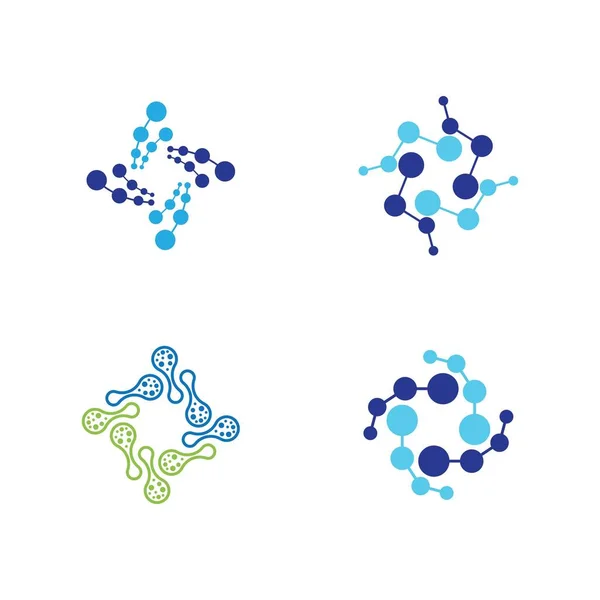 Molecule Logo Plantilla Vector Icono Ilustración Diseño — Vector de stock