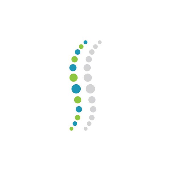 Spine diagnostics symbol logo template vector illustration design