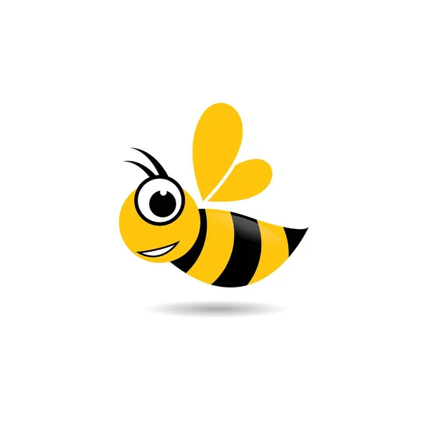 Logo Pszczoły Wektor Ikona Ilustracja Projekt — Wektor stockowy