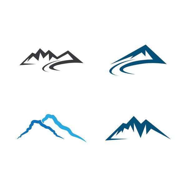 Дизайн векторной иконки с изображением горного логотипа