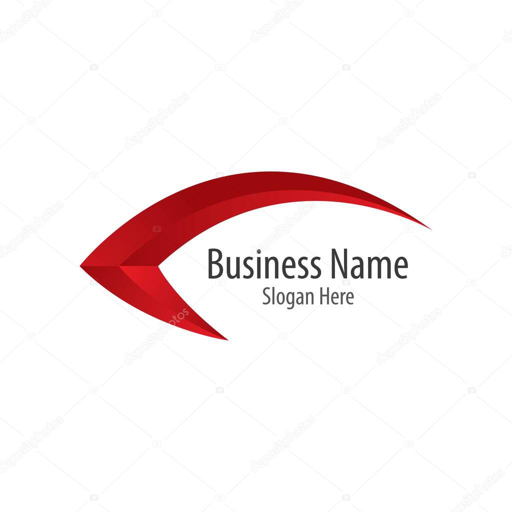 Arrow logo template vector icon illustration design