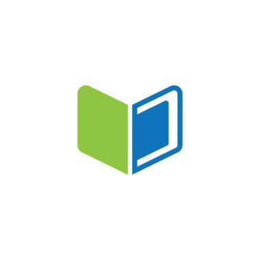 Kitap logosu şablon vektör illüstrasyon tasarımı