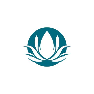 Güzellik çiçekleri logo şablon vektör simgesi