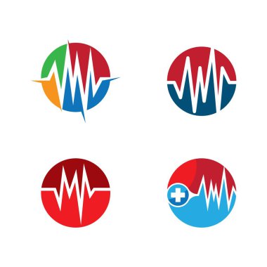 Pulse logo şablon vektör resimleme tasarımı