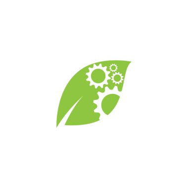 Yeşil teknoloji logo illüstrasyon tasarımı