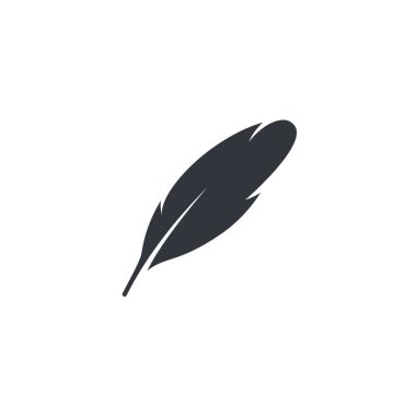 Feather logo vector icon illustration design
