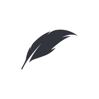 Feather logo vector icon illustration design