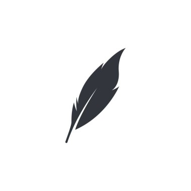 Feather logo vector icon illustration design