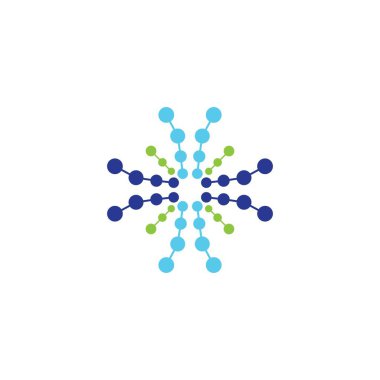 Molekül logo şablonu vektör resimleme tasarımı