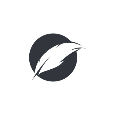 Feather logo vector icon illustration design