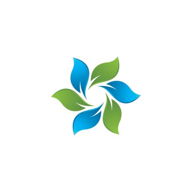 Ekoloji logosu şablon vektör resimlemesi